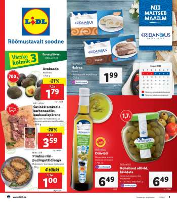Kaupluse Lidl kliendileht - 01.08.2022 - 07.08.2022.
