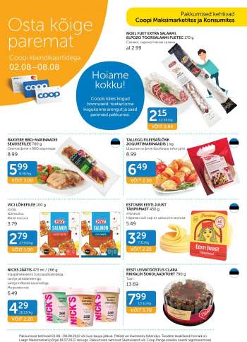 Kaupluse Coop kliendileht - 02.08.2022 - 08.08.2022.
