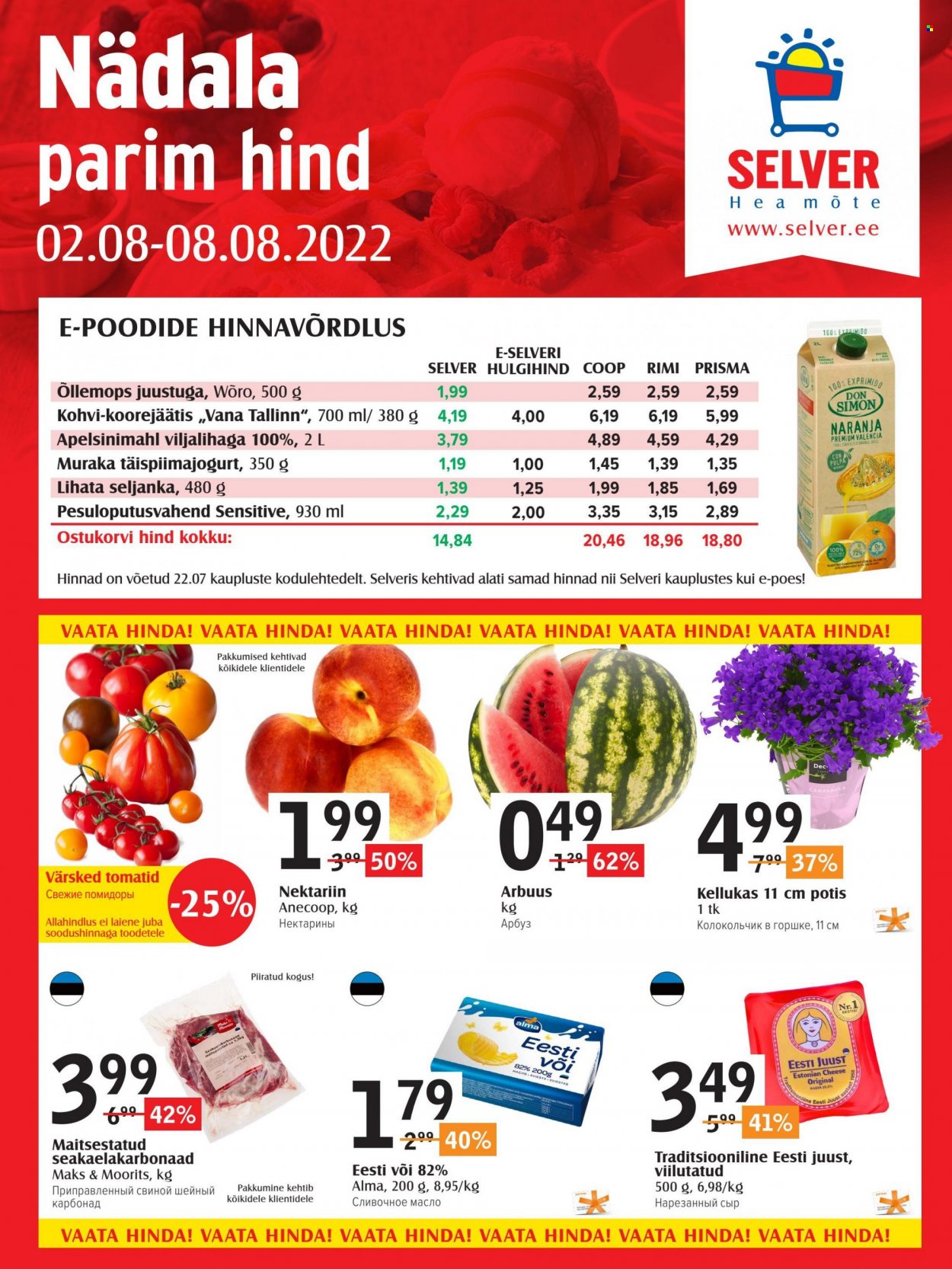 Selver kliendileht - 02.08.2022 - 08.08.2022. Lehekülg 1