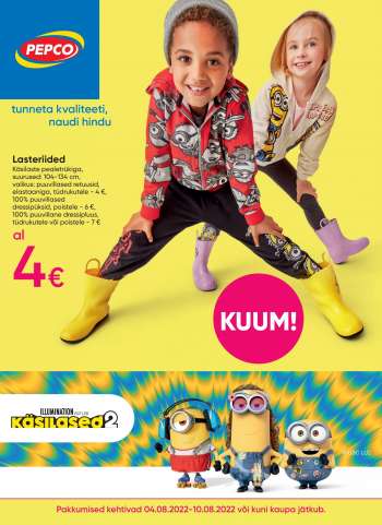 Kaupluse Pepco kliendileht - 04.08.2022 - 10.08.2022.