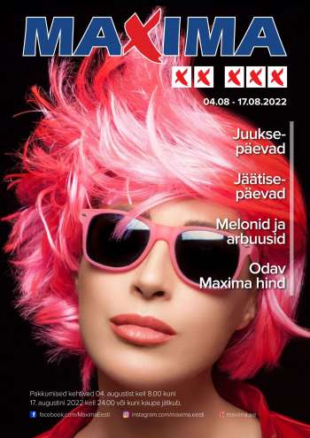 Kaupluse Maxima kliendileht - 04.08.2022 - 17.08.2022.