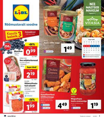 Kaupluse Lidl kliendileht - 08.08.2022 - 14.08.2022.
