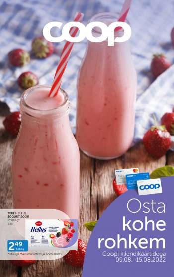 Kaupluse Coop kliendileht - 09.08.2022 - 15.08.2022.
