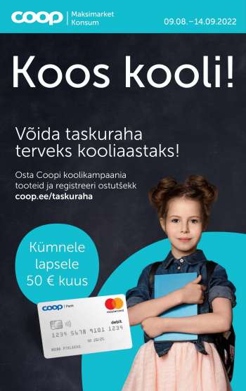 Kaupluse Coop kliendileht - 09.08.2022 - 14.09.2022.