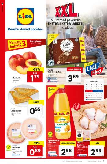 Kaupluse Lidl kliendileht - 15.08.2022 - 21.08.2022.