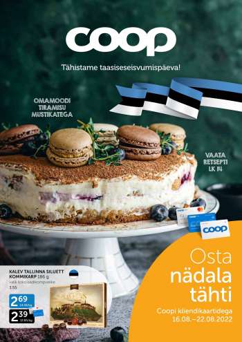 Kaupluse Coop kliendileht - 16.08.2022 - 22.08.2022.