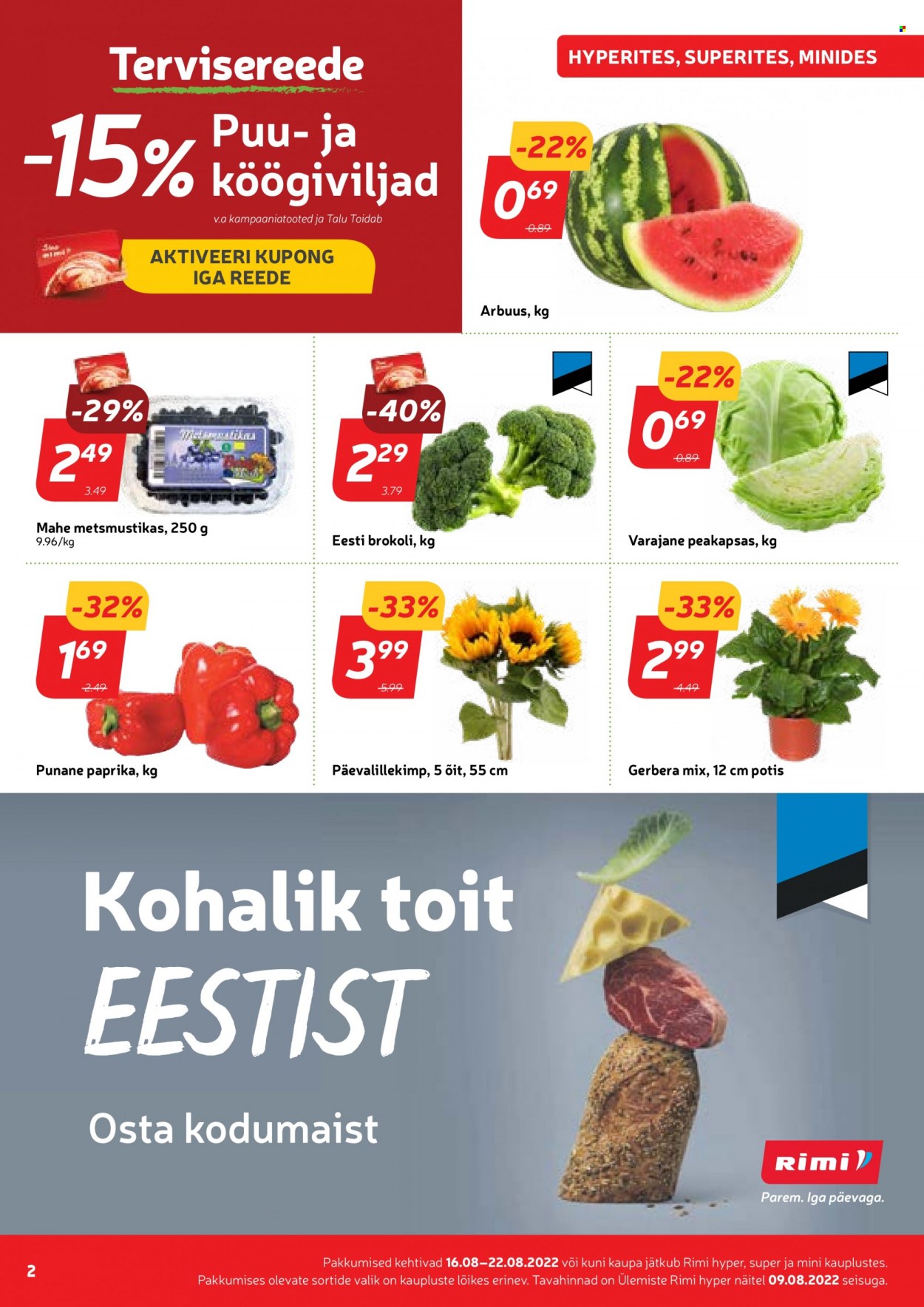 Rimi kliendileht - 16.08.2022 - 22.08.2022. Lehekülg 2