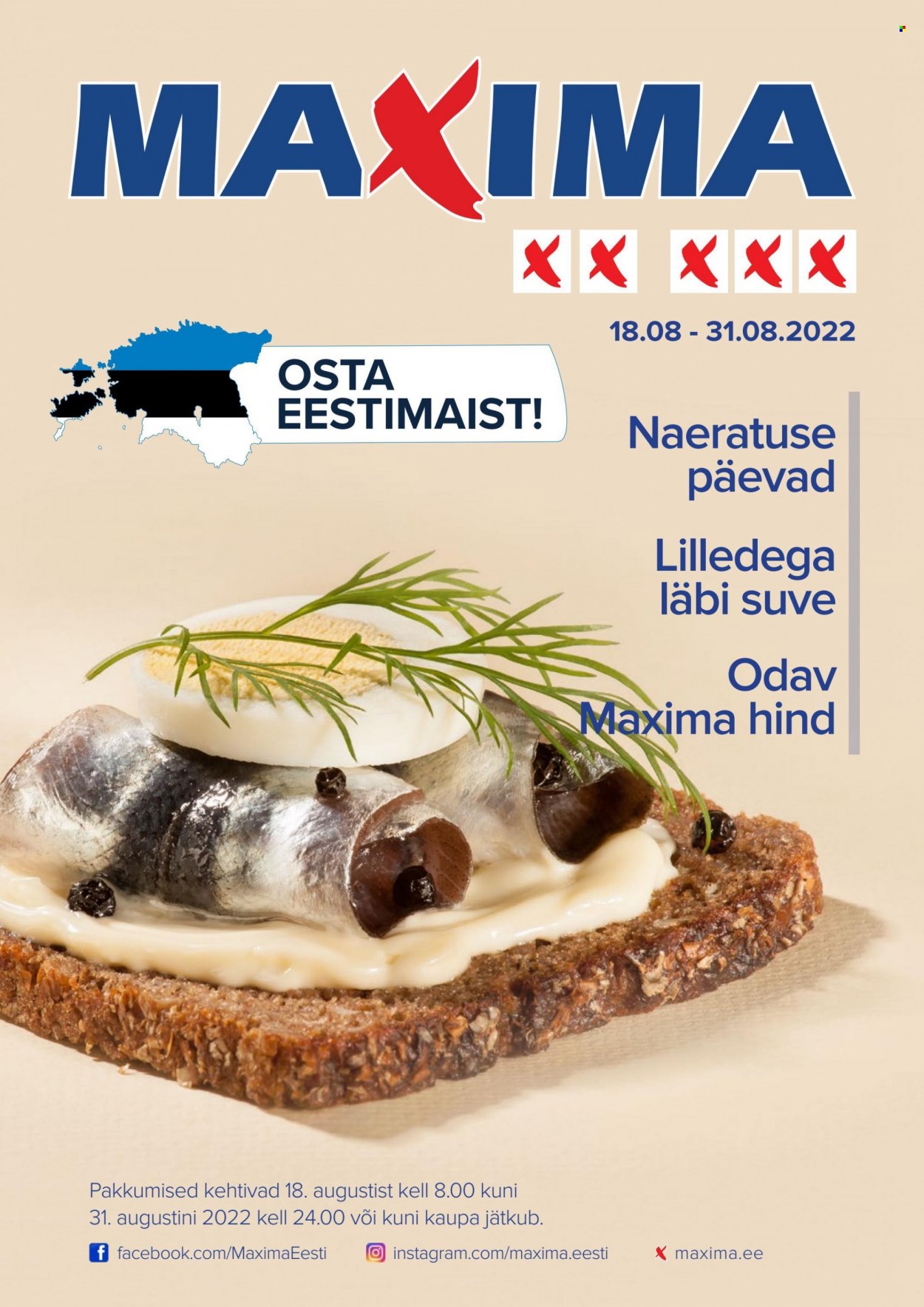 Maxima kliendileht - 18.08.2022 - 31.08.2022. Lehekülg 1