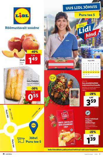 Kaupluse Lidl kliendileht - 22.08.2022 - 28.08.2022.