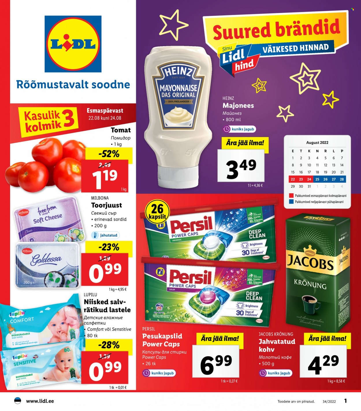 Lidl kliendileht - 22.08.2022 - 28.08.2022. Lehekülg 1