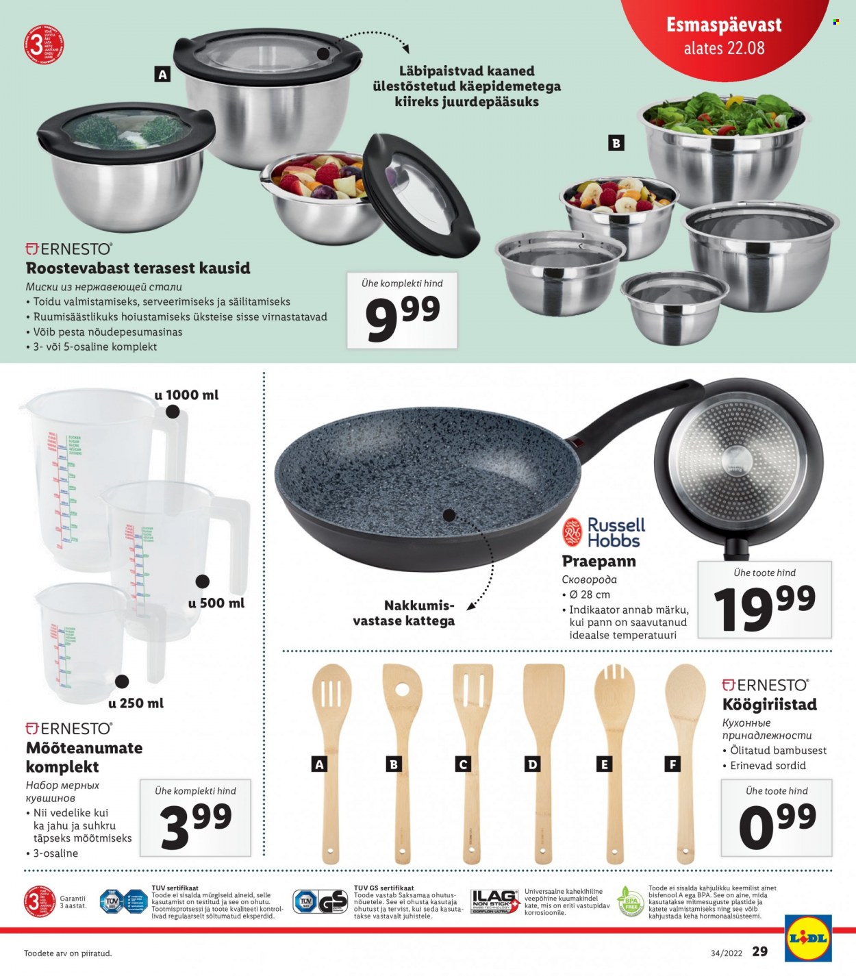 Lidl kliendileht - 22.08.2022 - 28.08.2022. Lehekülg 29