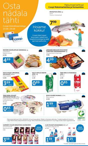 Kaupluse Coop kliendileht - 23.08.2022 - 29.08.2022.
