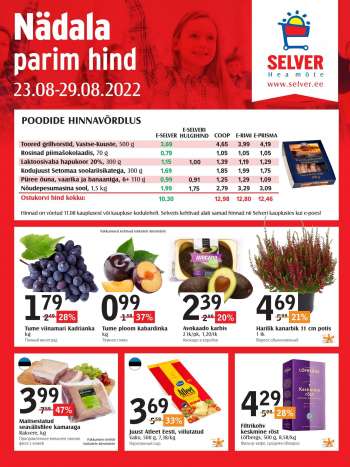 Kaupluse Selver kliendileht - 23.08.2022 - 29.08.2022.