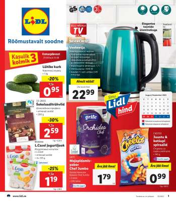 Kaupluse Lidl kliendileht - 29.08.2022 - 04.09.2022.