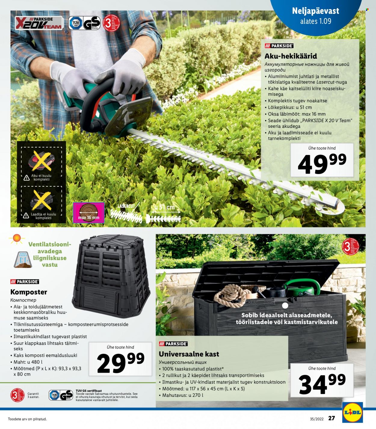 Lidl kliendileht - 29.08.2022 - 04.09.2022. Lehekülg 27