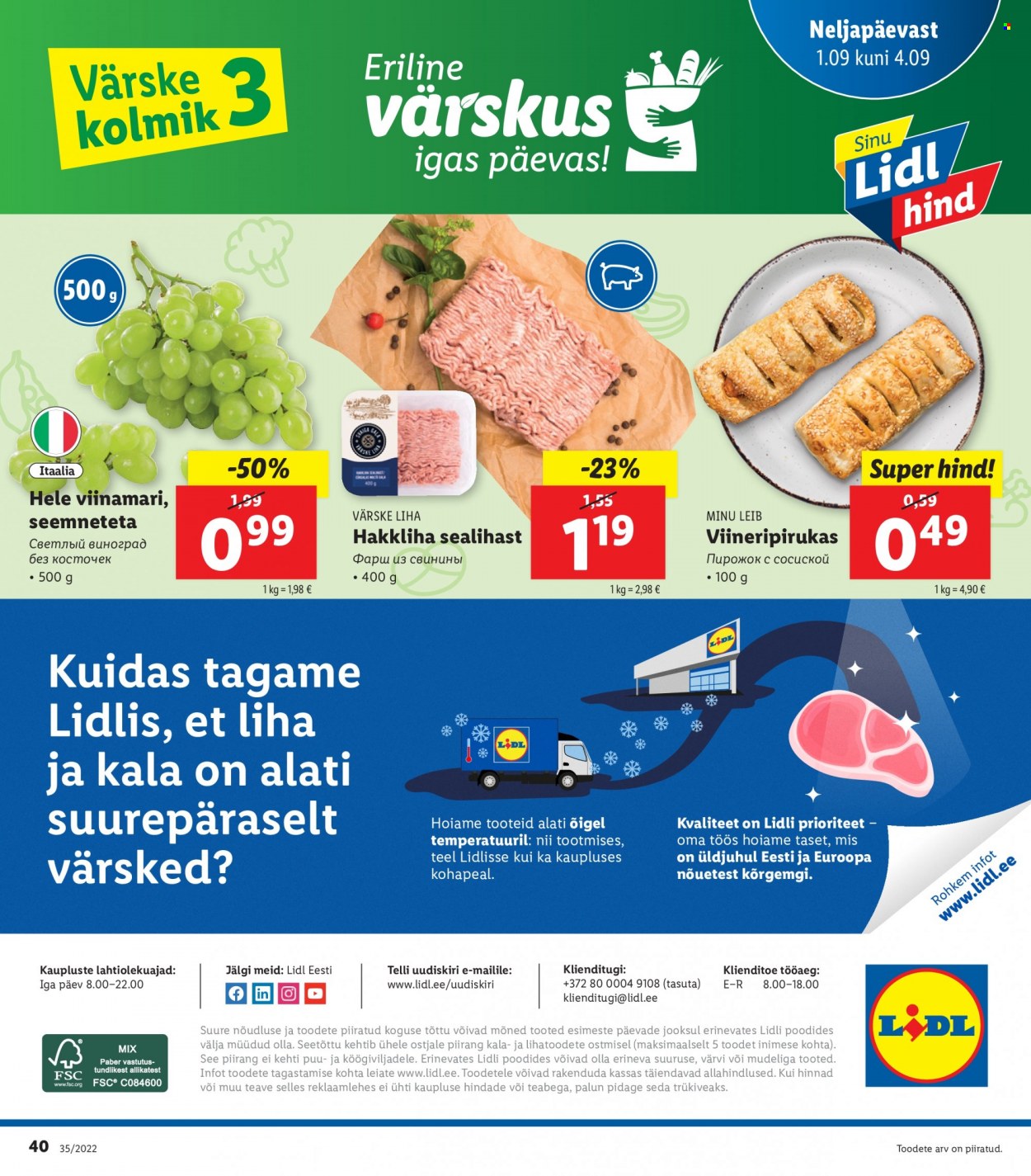 Lidl kliendileht - 29.08.2022 - 04.09.2022. Lehekülg 40