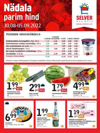 Kaupluse Selver kliendileht - 30.08.2022 - 05.09.2022.