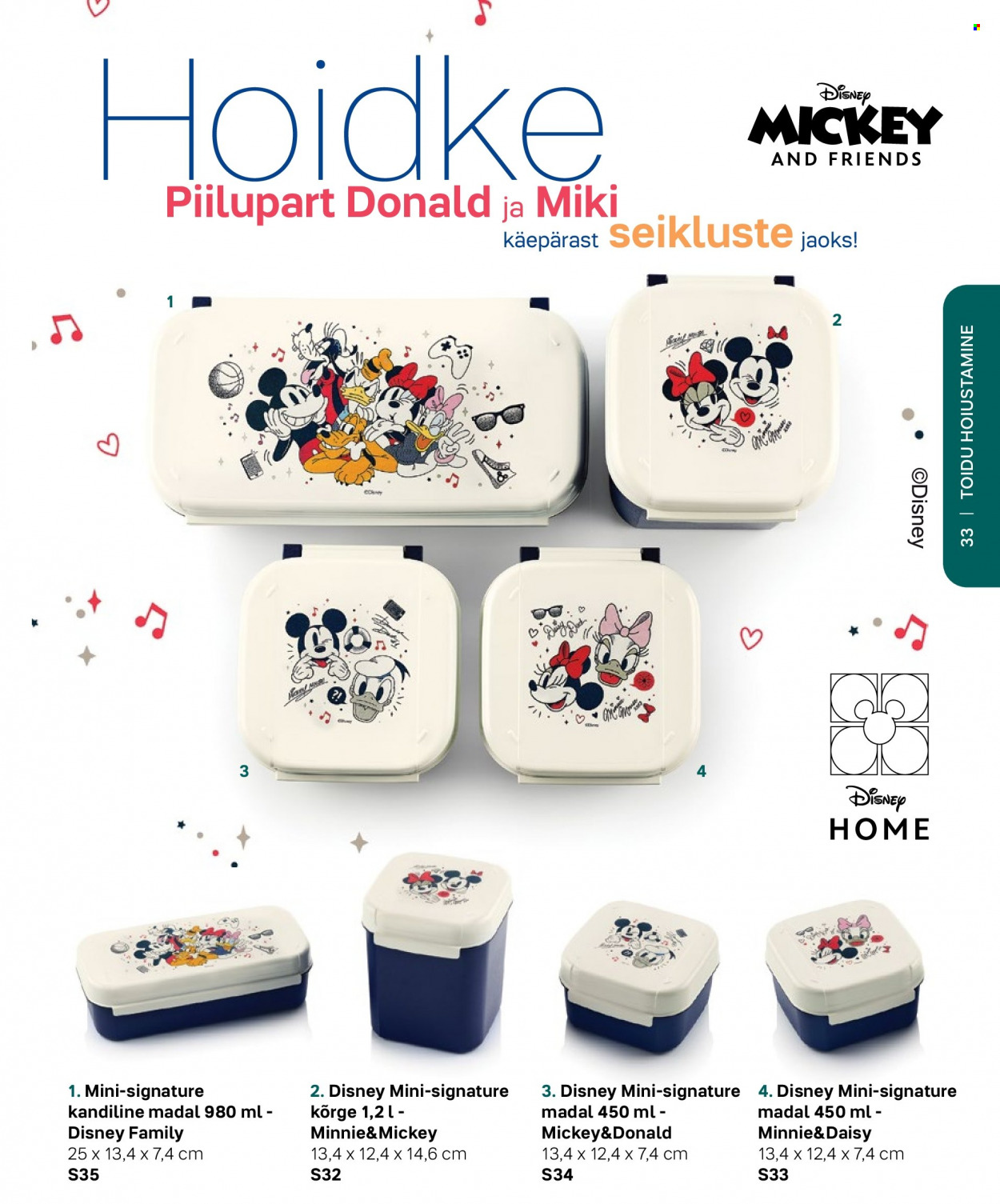thumbnail - Kaupluse Tupperware kliendileht - soodustooted - Disney Mickey, Disney. Lehekülg 33.