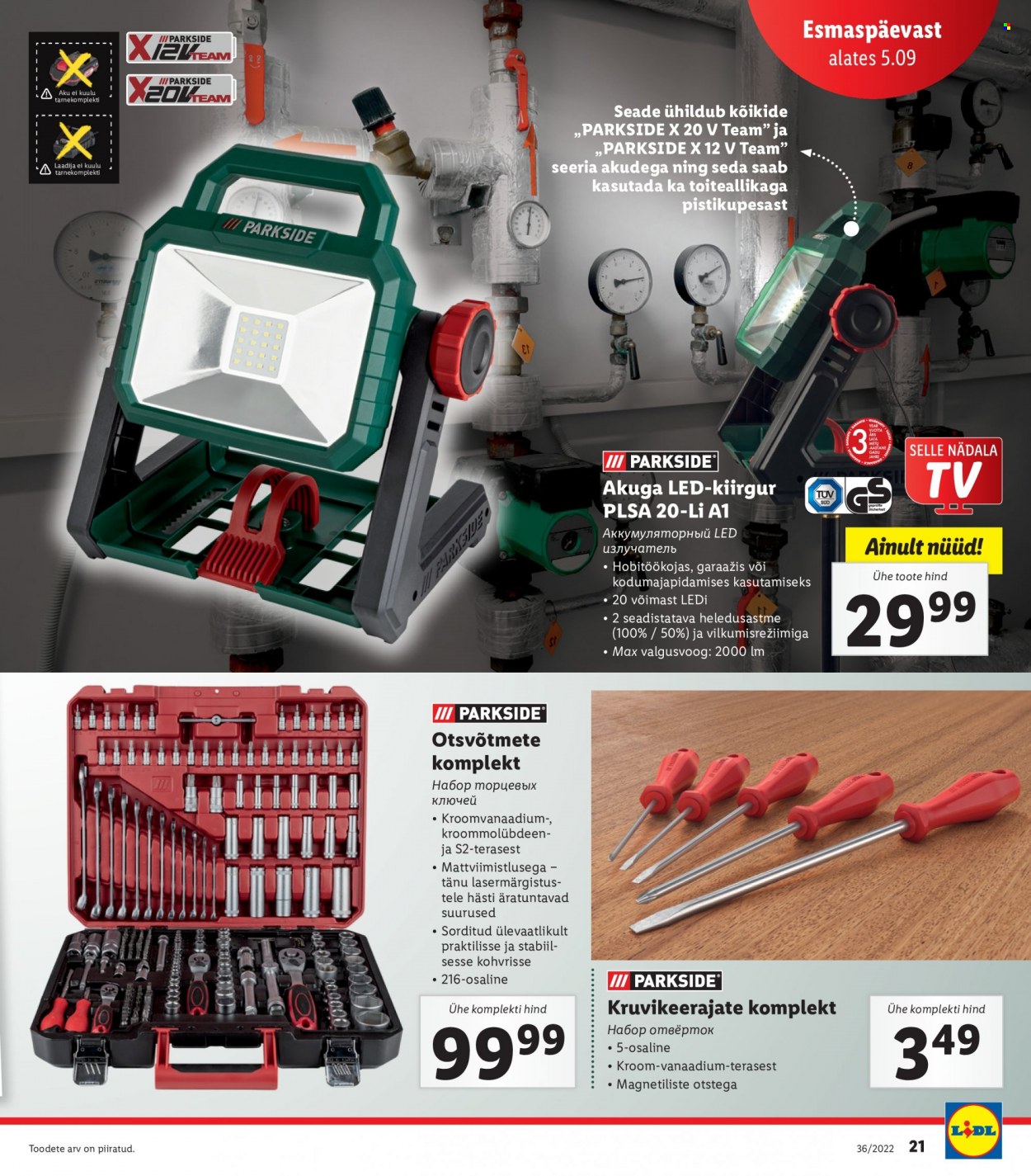 Lidl kliendileht - 05.09.2022 - 11.09.2022. Lehekülg 21
