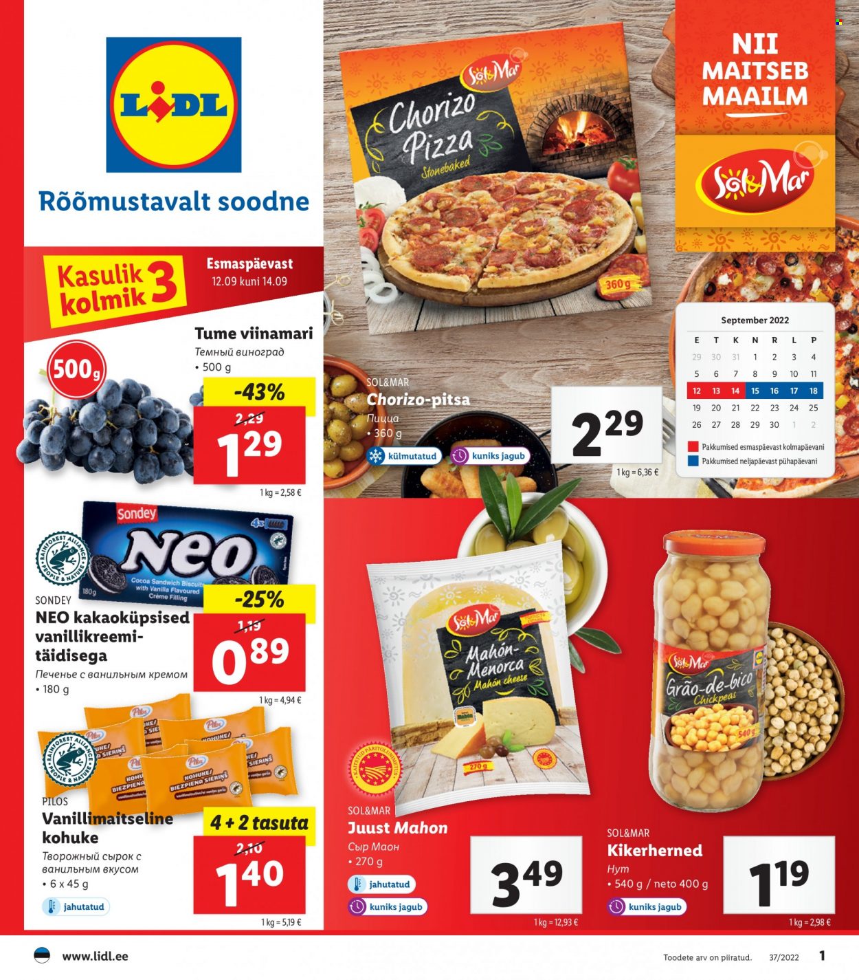Lidl kliendileht - 12.09.2022 - 18.09.2022. Lehekülg 1