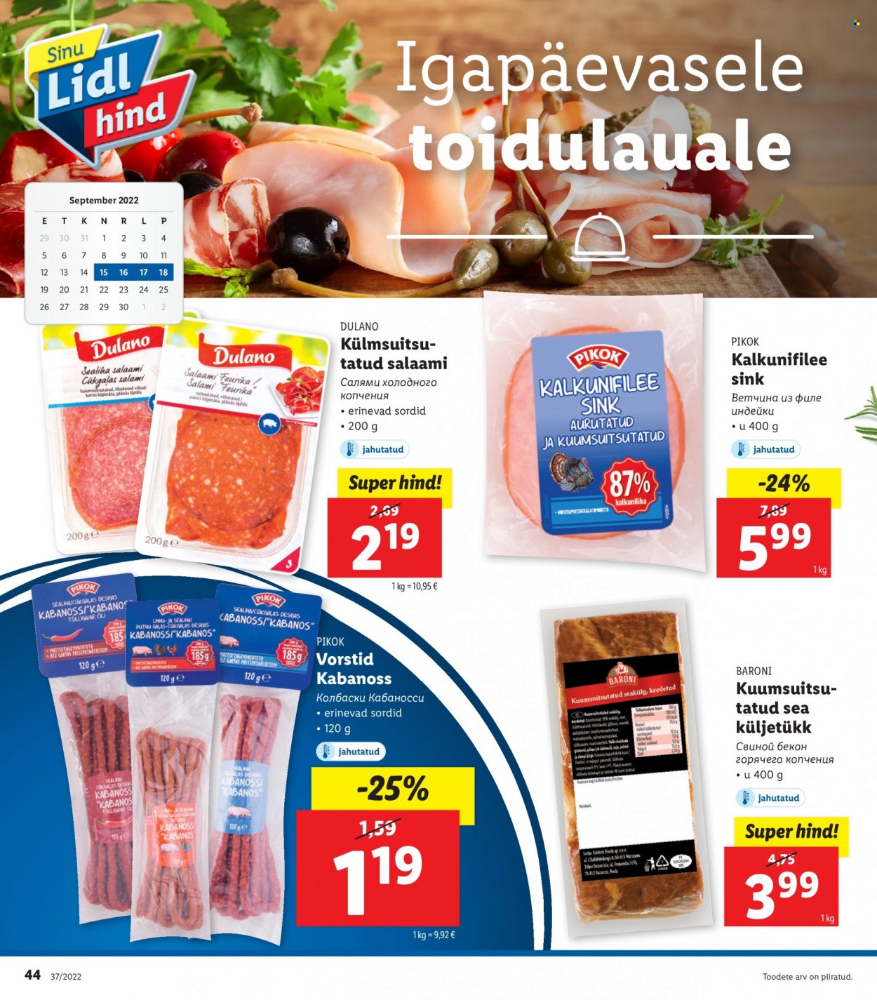 Lidl kliendileht - 12.09.2022 - 18.09.2022. Lehekülg 44
