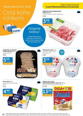 Kaupluse Coop kliendileht - 13.09.2022 - 19.09.2022.