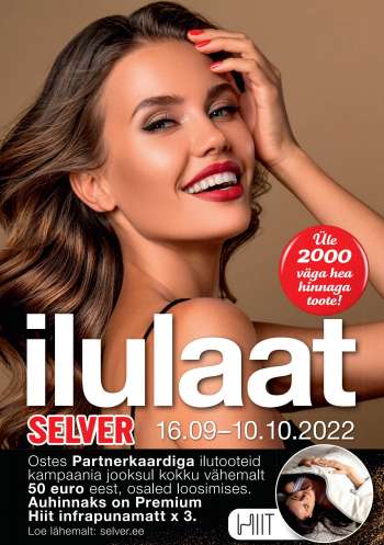 Kaupluse Selver kliendileht - 16.09.2022 - 10.10.2022.
