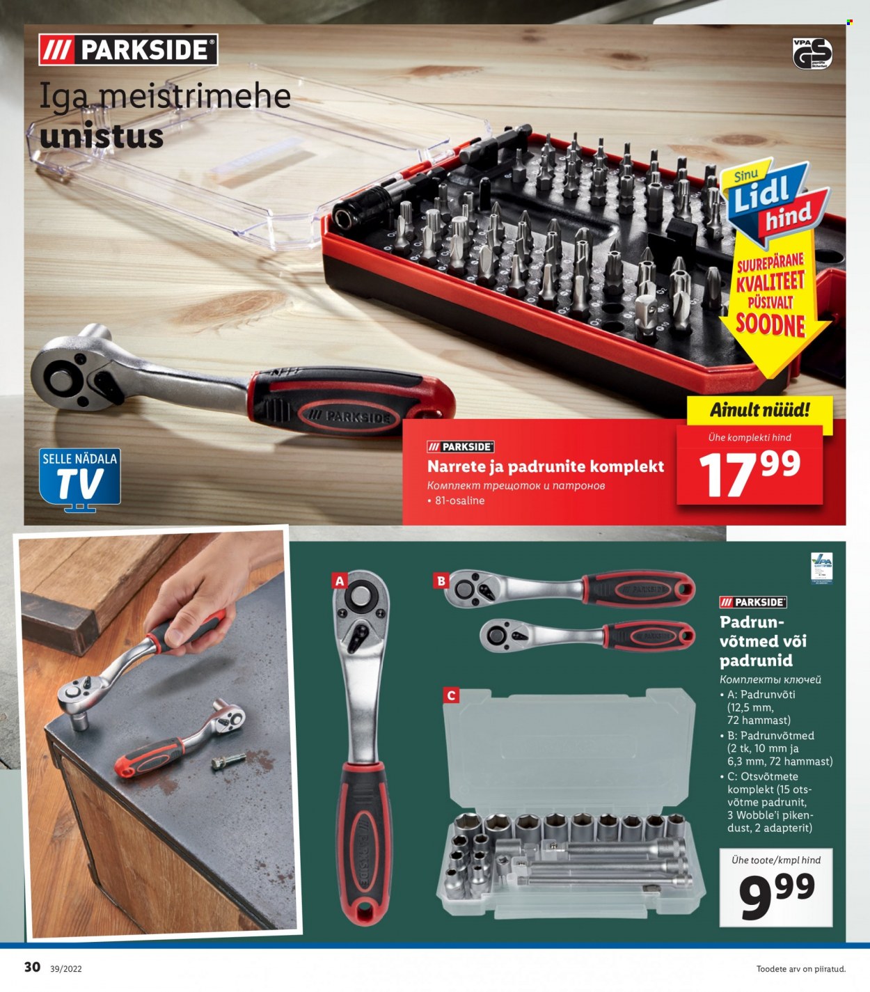 Lidl kliendileht - 26.09.2022 - 01.10.2022. Lehekülg 30