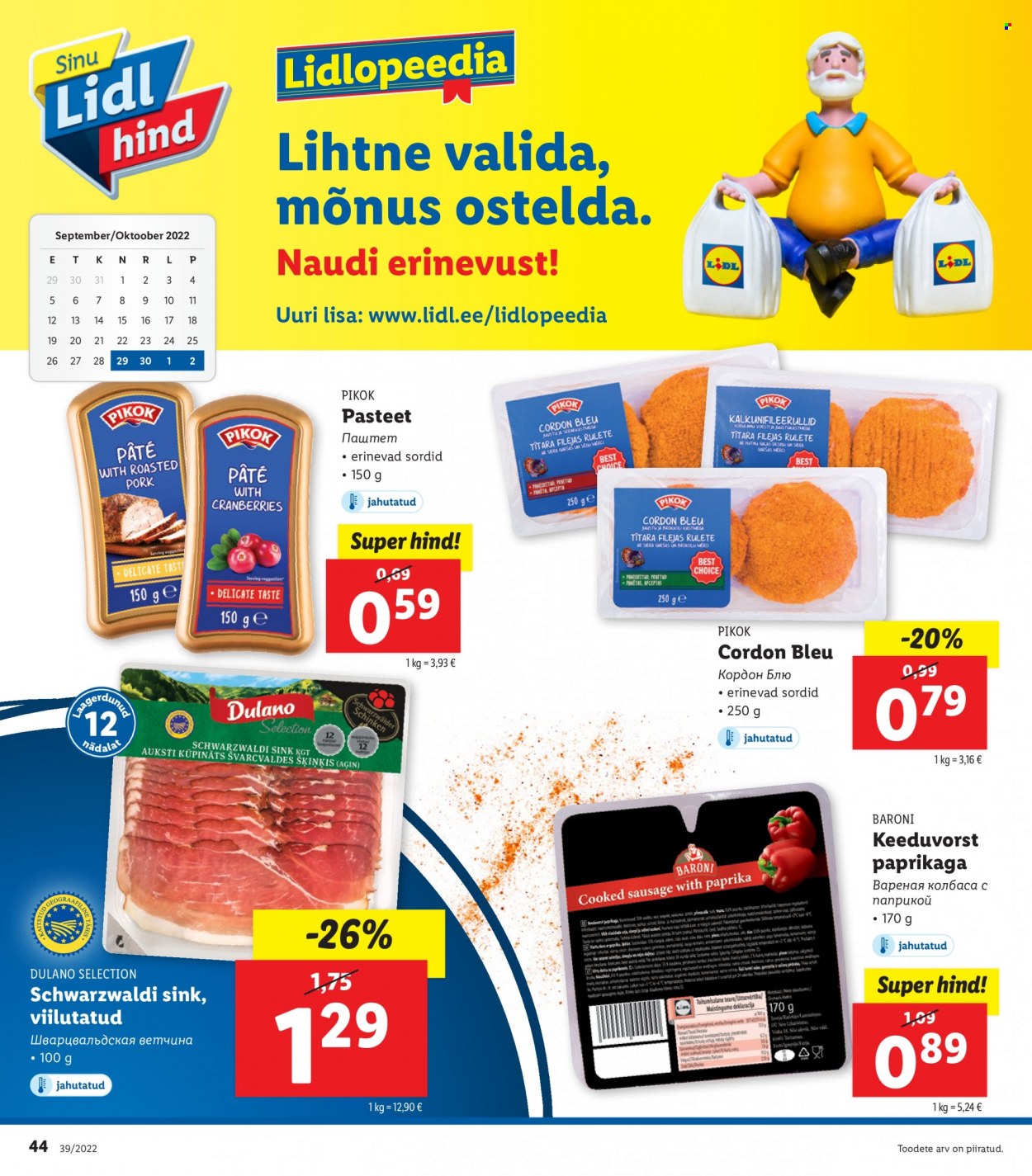 Lidl kliendileht - 26.09.2022 - 01.10.2022. Lehekülg 44