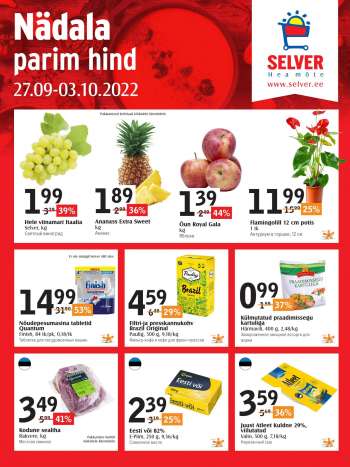 Kaupluse Selver kliendileht - 27.09.2022 - 03.10.2022.