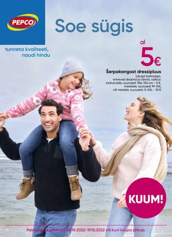 Kaupluse Pepco kliendileht - 06.10.2022 - 19.10.2022.