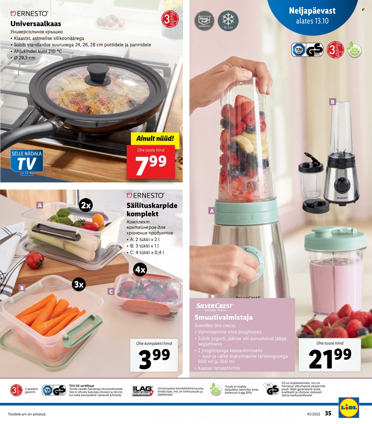 Lidl kliendileht - 10.10.2022 - 16.10.2022. Lehekülg 35