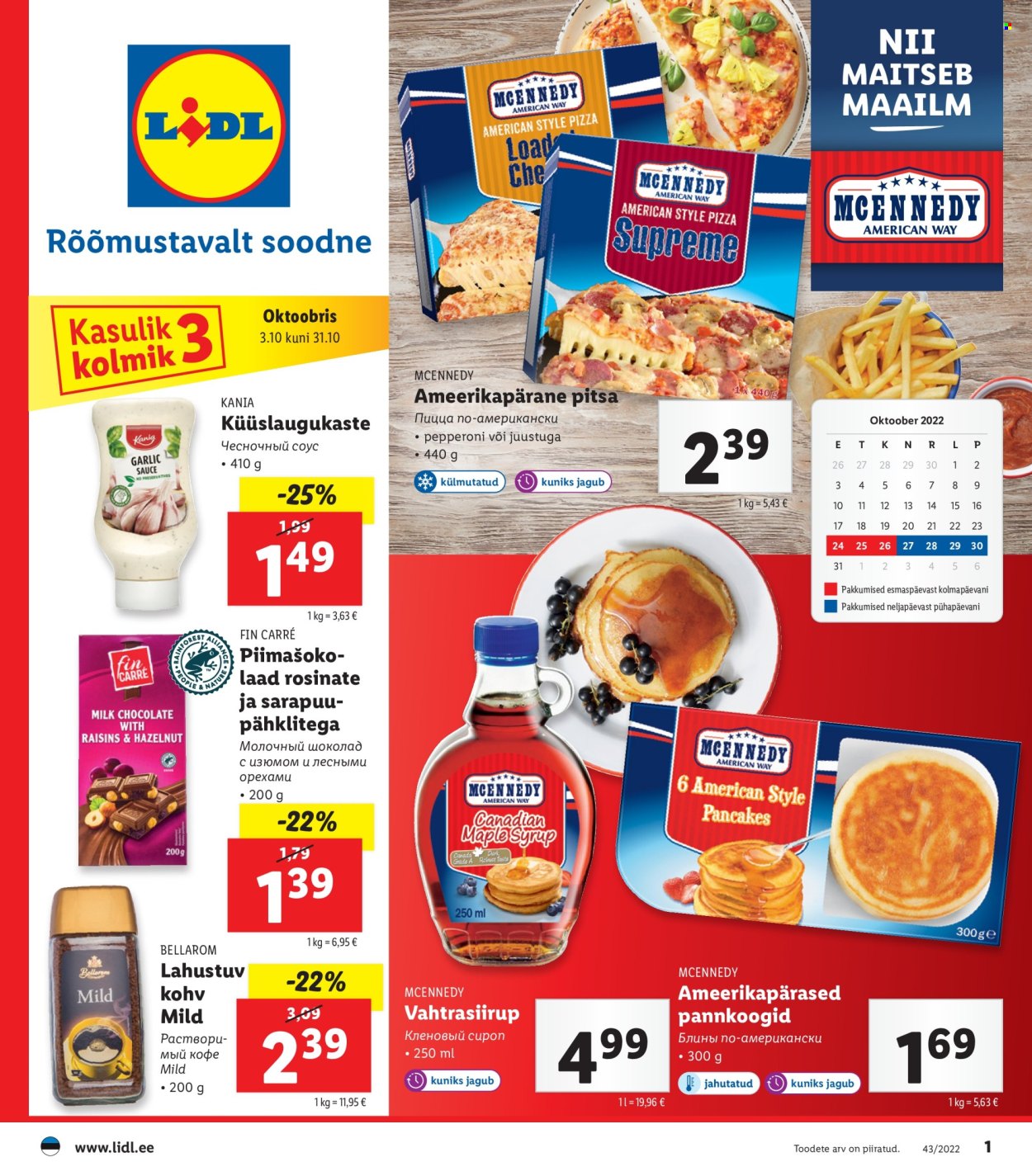 Lidl kliendileht - 24.10.2022 - 30.10.2022. Lehekülg 1
