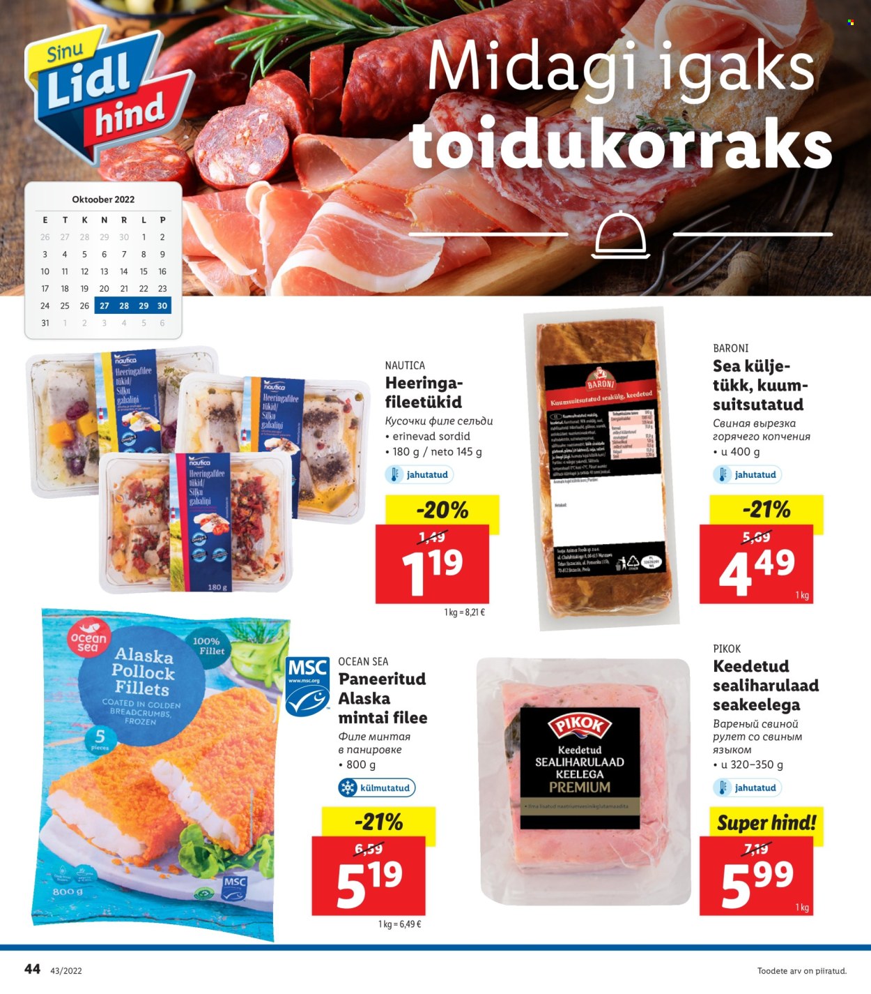 Lidl kliendileht - 24.10.2022 - 30.10.2022. Lehekülg 44