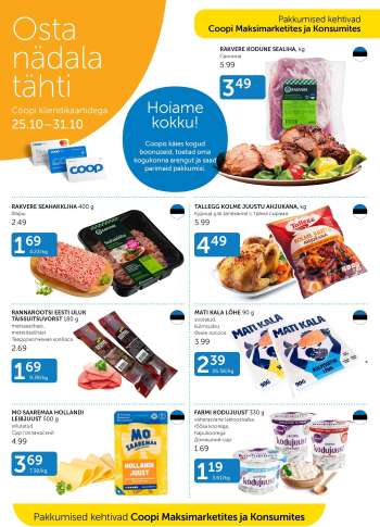 Kaupluse Coop kliendileht - 25.10.2022 - 31.10.2022.
