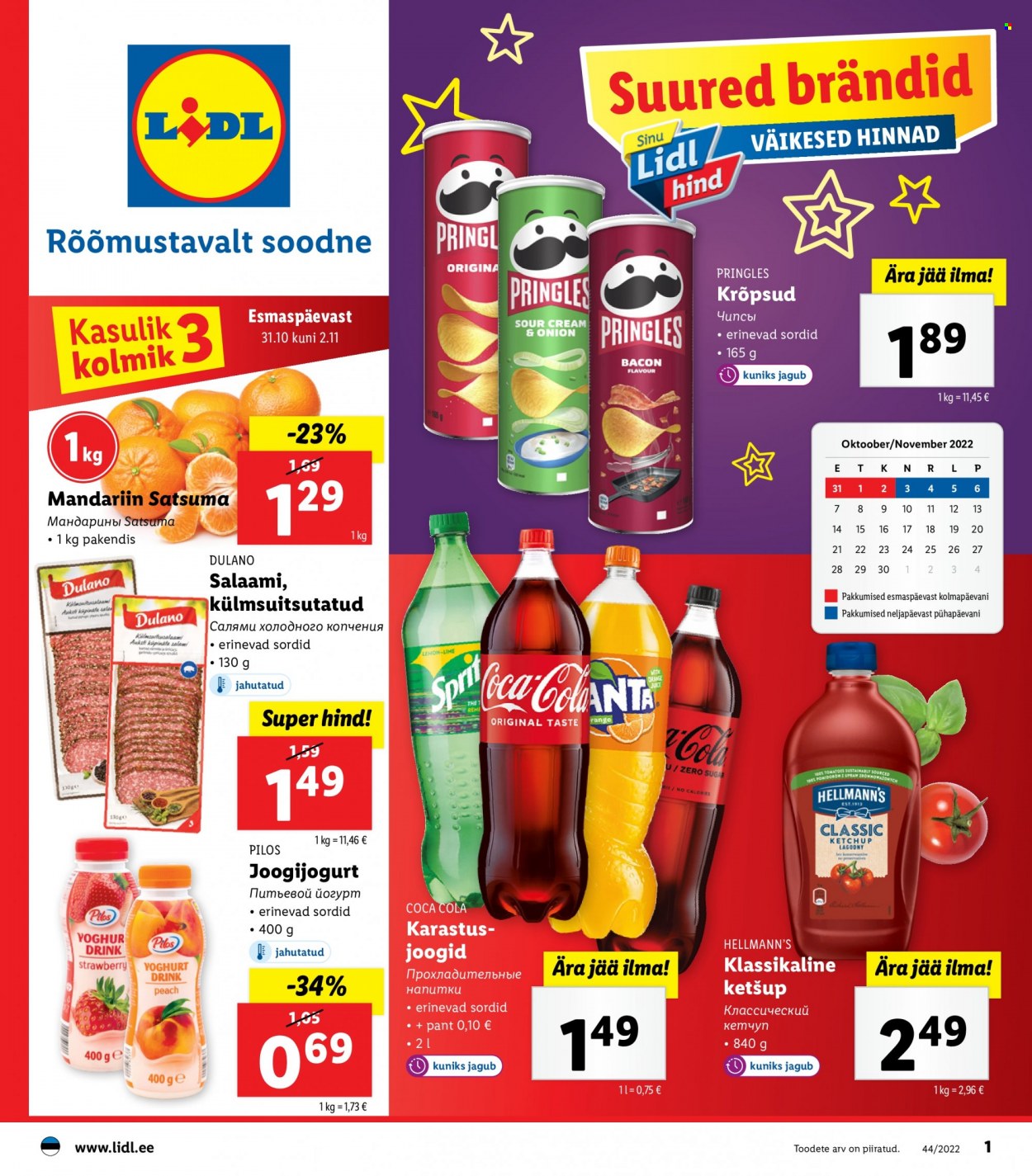 Lidl kliendileht - 31.10.2022 - 06.11.2022. Lehekülg 1