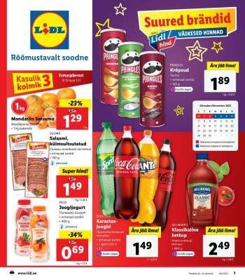 Kaupluse Lidl kliendileht - 31.10.2022 - 06.11.2022.