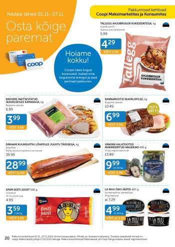 Kaupluse Coop kliendileht - 01.11.2022 - 07.11.2022.