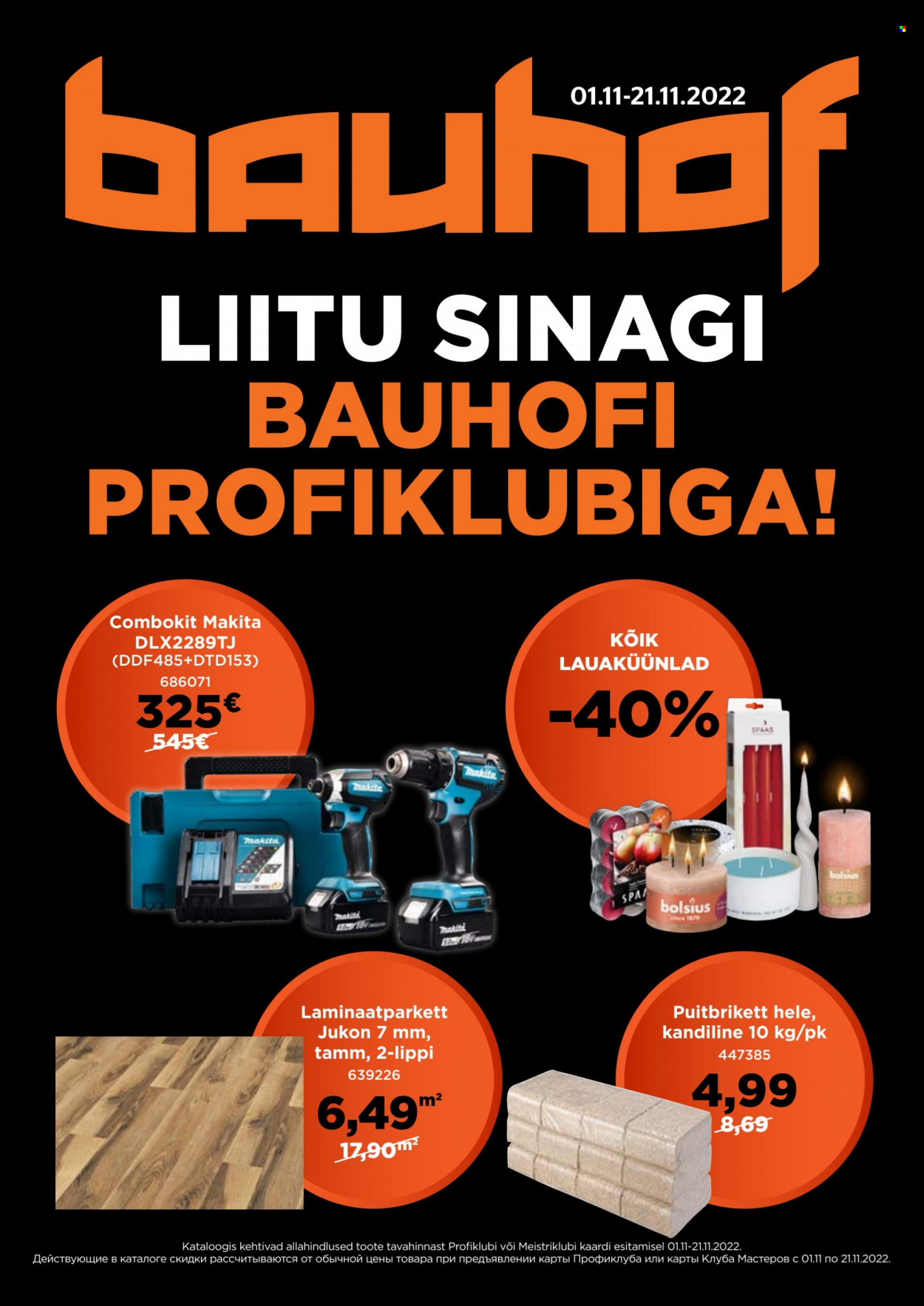 Bauhof kliendileht - 01.11.2022 - 21.11.2022. Lehekülg 1