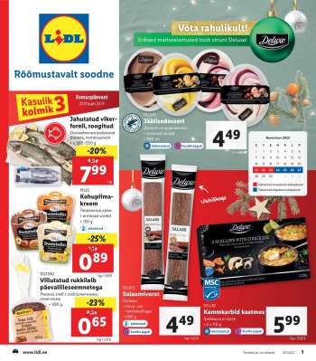 Kaupluse Lidl kliendileht - 21.11.2022 - 27.11.2022.