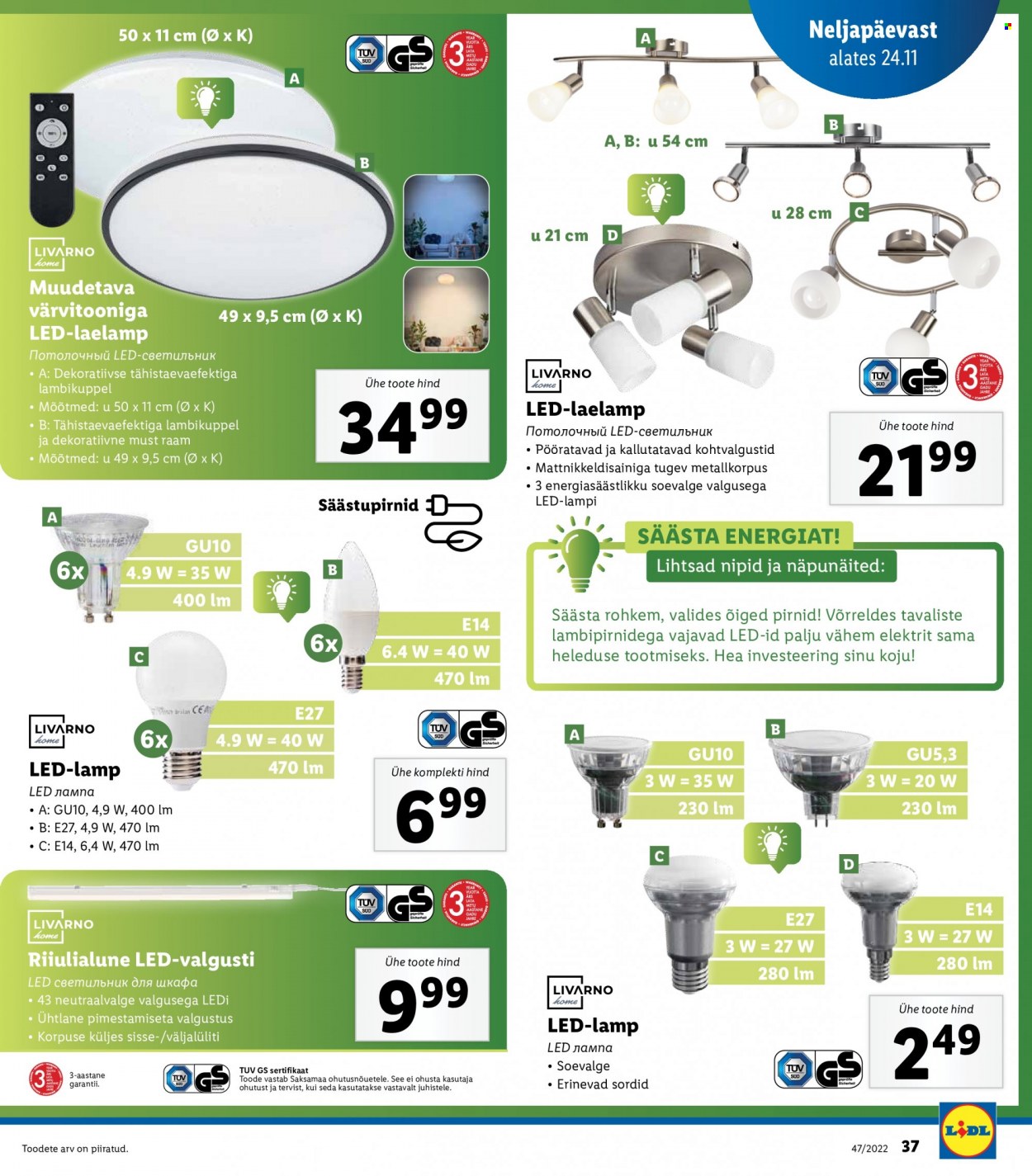 Lidl kliendileht - 21.11.2022 - 27.11.2022. Lehekülg 37