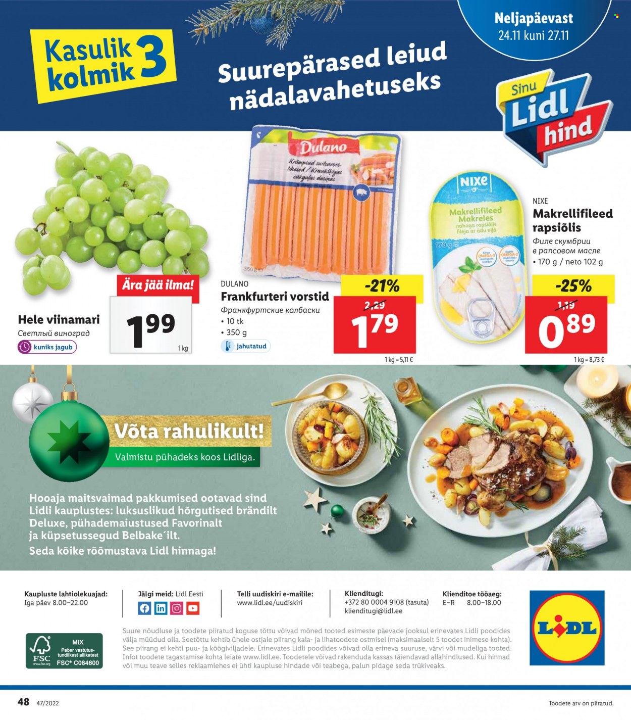 Lidl kliendileht - 21.11.2022 - 27.11.2022. Lehekülg 48