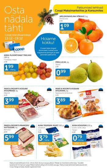 Kaupluse Coop kliendileht - 13.12.2022 - 19.12.2022.