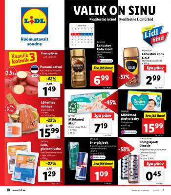Kaupluse Lidl kliendileht - 31.12.2022 - 08.01.2023.