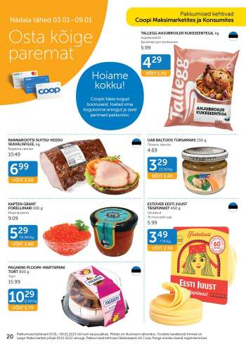 Kaupluse Coop kliendileht - 03.01.2023 - 09.01.2023.