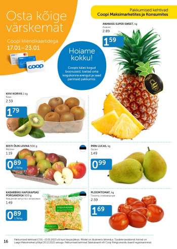 Kaupluse Coop kliendileht - 17.01.2023 - 23.01.2023.