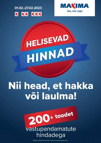 Kaupluse Maxima kliendileht - 01.02.2023 - 27.02.2023.