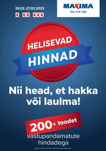 Kaupluse Maxima kliendileht - 28.02.2023 - 27.03.2023.