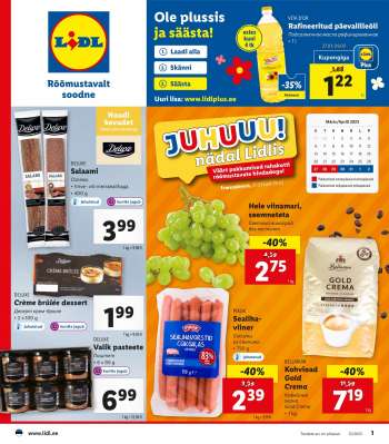 Kaupluse Lidl kliendileht - 27.03.2023 - 02.04.2023.