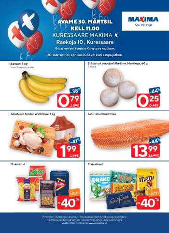 Kaupluse Maxima kliendileht - 30.03.2023 - 03.04.2023.